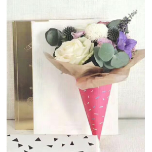 Ice Cream Cardboard Gift Wrap For Mini Flowers 17*24 cm